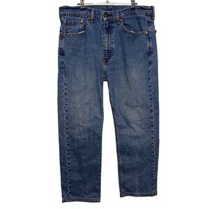 Levis Mens 505 Regular Fit Straight Leg Jeans W36 L30 Denim